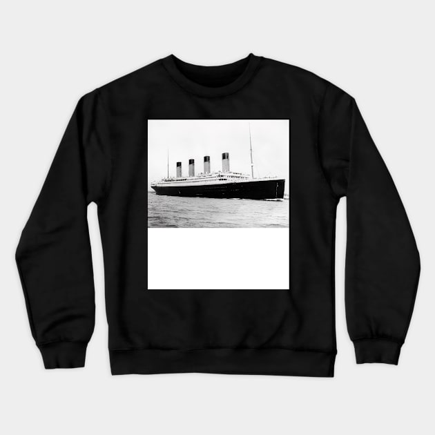 RMS Titanic Departing Southampton Crewneck Sweatshirt by mercurialunderwear